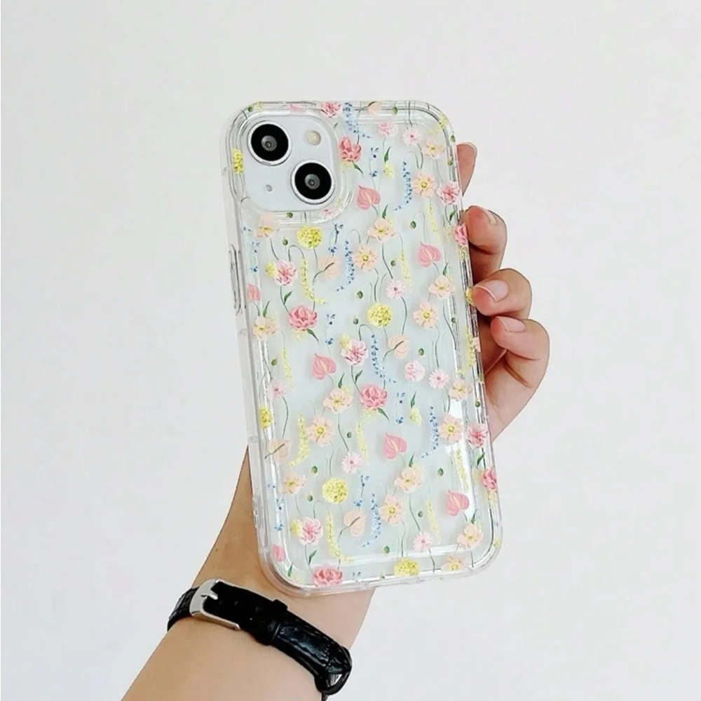 ⚠️Clearance iPhone 14/Pro/Pro Max Clear Floral Phone Case - Picture 1 of 5